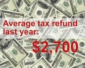 Average tax refund last year: $2,700
